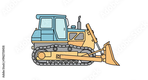 Bulldozer Construction Equipment Heavy Machinery.