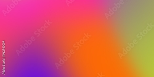 Konstfotografi Vibrant abstract background featuring smooth color gradient transitions of magenta pink, bright orange, deep purple, and subtle chartreuse green tones