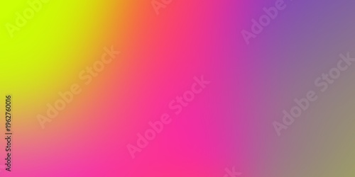 Vászonkép Vibrant neon color gradient background featuring soft transitions of bright yellow, hot pink, and subtle purple hues for modern design projects