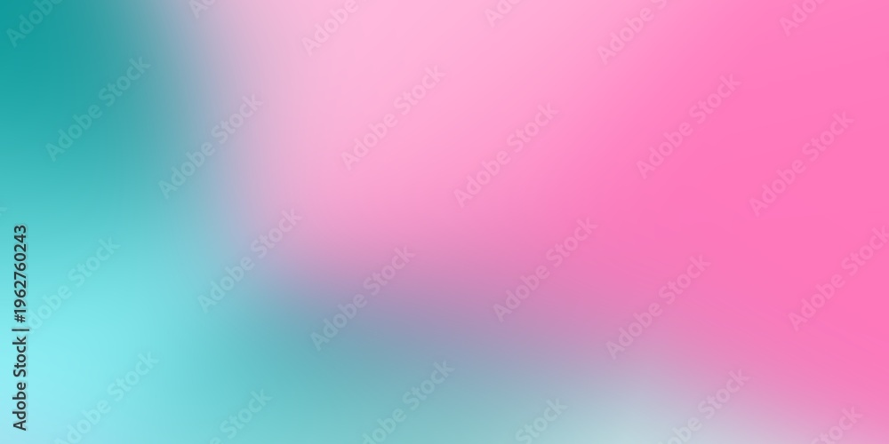 Fototapeta premium Vibrant abstract gradient background featuring smooth, blurred transitions between vivid cyan teal and bright, energetic hot pink colors for design.