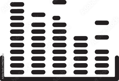 Minimal Sound Equalizer Icon with Audio Bars Visualization