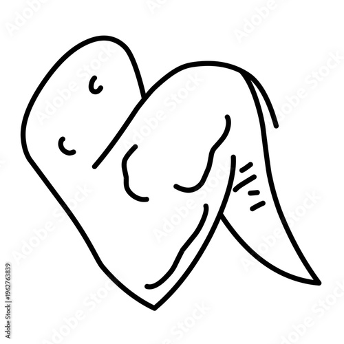 Chicken Thigh vector icon