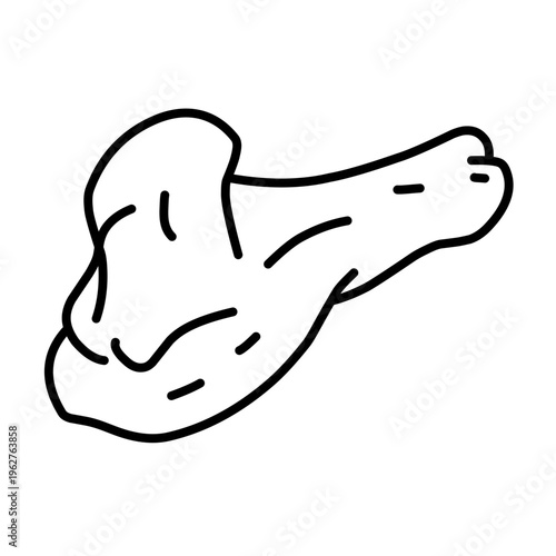 Chicken Thigh vector icon