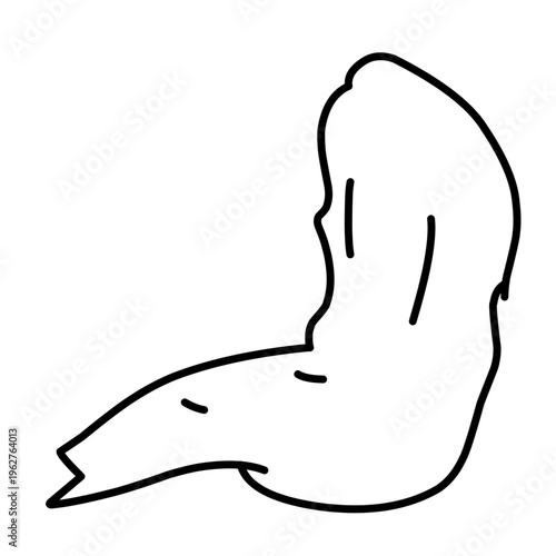 Chicken Thigh vector icon