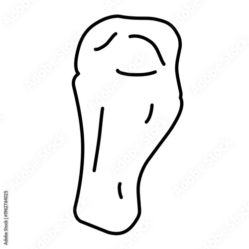 Chicken Thigh vector icon