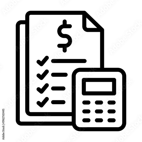 budget planning icon line