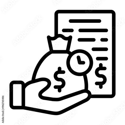 loan and credit icon line