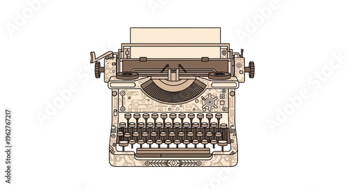 Vintage Typewriter Machine Writing Device.