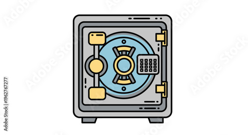 Secure Bank Safe Deposit Box Interior.