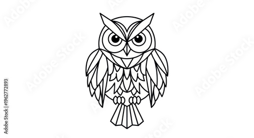 Cartoon owl with big eyes.