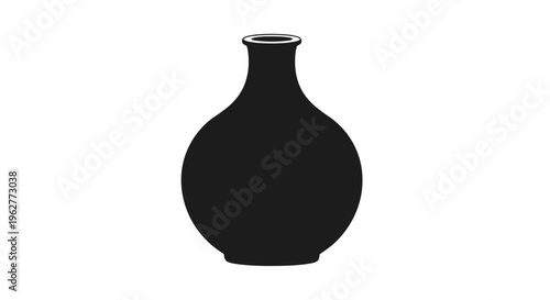 Black vase object home decor.