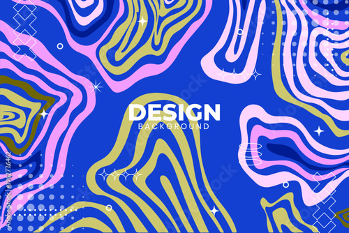 Vibrant abstract design background with swirling patterns and sparkles