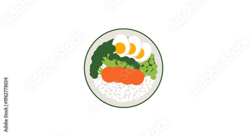 Delicious plate of healthy food.