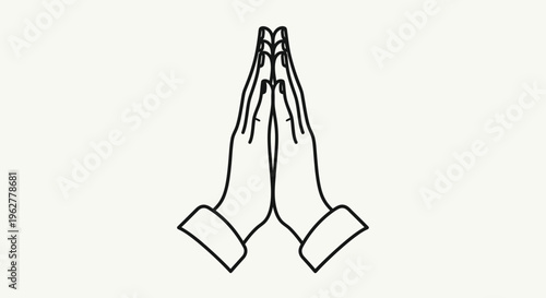 Hands together in prayer gesture.