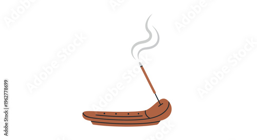 Incense stick holder made of wood.