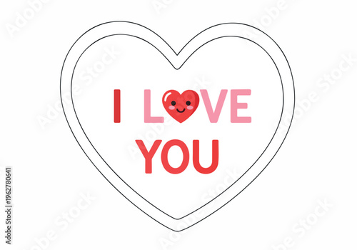 Expressing Love with a Heart Graphic A Sweet Valentine's Day Message of Affection
