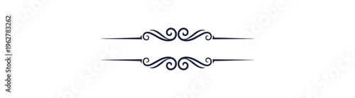 Decorative ornamental scroll design elements on dark background