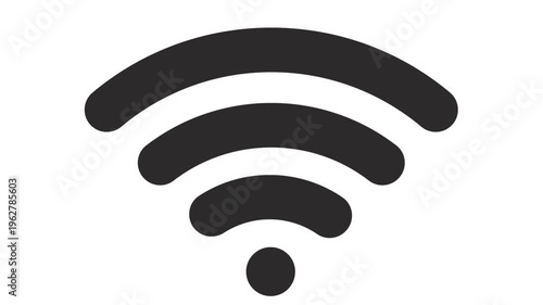Wifi icon animation on white background . Animated wave wifi signal icon motion graphic