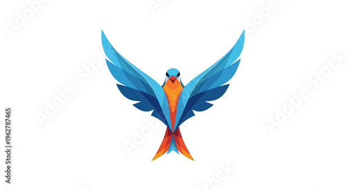 Vibrant Parrot Bird in Flight.