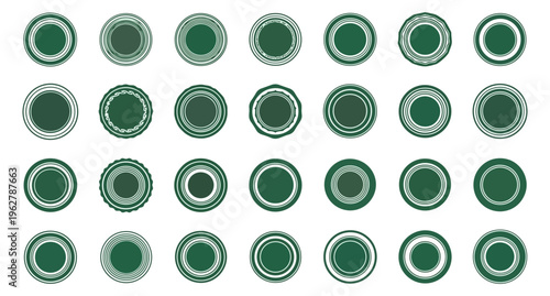 Abstract green circles on black background