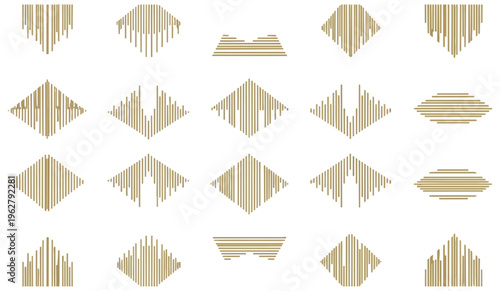Abstract geometric pattern in neutral colors on black background