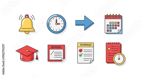 School Schedule Organization Time Management.