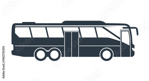 Black bus vehicle transportation travel.