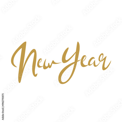 New Year calligraphy Vector