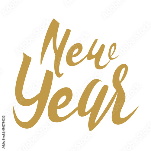 New Year calligraphy Vector
