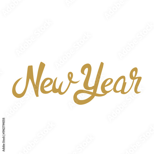 New Year calligraphy Vector