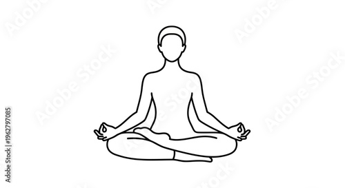 Person Sitting in Meditation Posture.