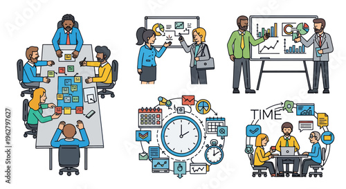 Business people working in office.