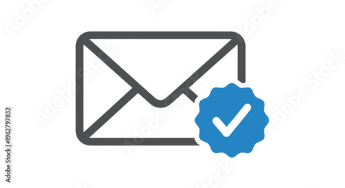 Email confirmation icon with checkmark.