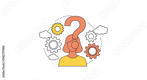 Person with question mark thinking face.