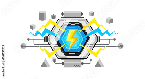 Electricity Bolt Energy Power Symbol.