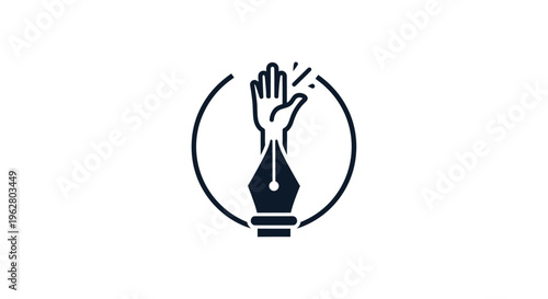 Hand Stop Gesture Symbol Icon Black.
