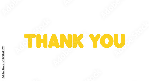 Yellow Thank You Message Text.