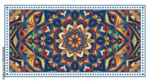 Colorful Geometric Pattern Design Element.
