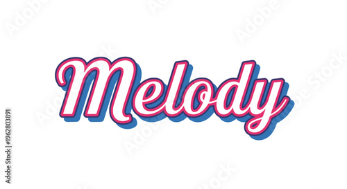 Melody text logo music symbol.