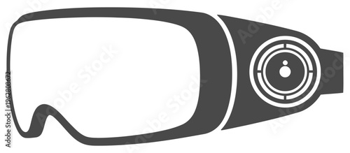 Headset virtual reality goggles device icon for immersive digital technology vector