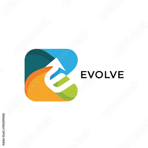Free Download Colorful logo featuring abstract shapes and an upward arrow - GFXLoad