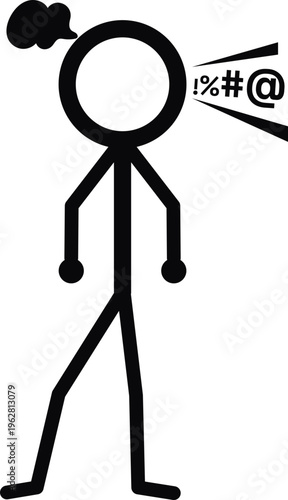Surprised Stickman Icon: Shrugging and Astonished Vector Graphic