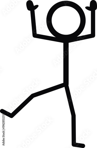 Kneeling Stickman Icon: Humble or Respectful Pose