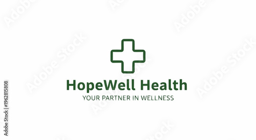 HopeWell Health Logo Medical Cross Symbol.