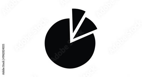 Pie chart graphic illustrates a segmented data set, providing a clear visual representation of market shares or budgetary allocations suitable for professional corporate financial presentations.
