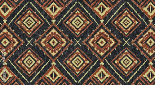  a vibrant yakan seamless weave pattern, showcasing traditional filipino textile design, perfect for fashion, interior design, and cultural projects