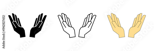 Hand set icon on white background