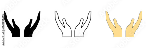 Hand set icon on white background