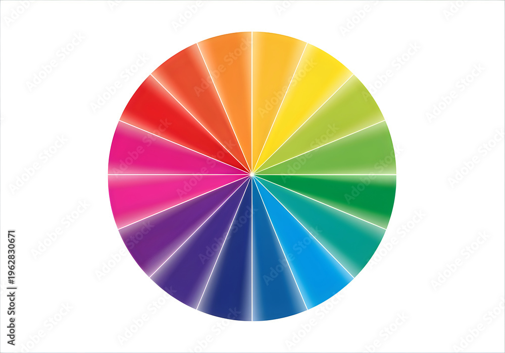 Obraz premium Color wheel with different colors isolated on white background