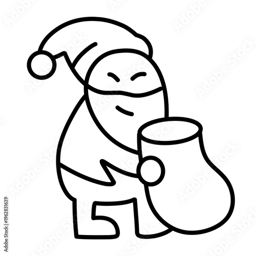 Santa Claus Icon Vector